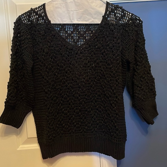 Vintage Vneck Hand Crochet Top - Picture 1 of 4